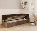 Posteľ EDDY 2 pre deti a mládež hnedá TRINITY 90x200 kovový zdvižný rošt