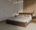 Čalúnená posteľ FRESIA 90x200cm Hnedá Ottawa s úložným priestorom kovový rošt