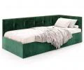 Posteľ EDDY 2 pre deti a mládež zelená TRINITY 100x200 kovový zdvižný rošt