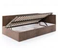 Posteľ EDDY 2 pre deti a mládež hnedá TRINITY 120x200 kovový zdvižný rošt