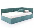 Posteľ EDDY 2 pre deti a mládež tyrkysová TRINITY 140x200 kovový zdvižný rošt