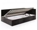 Posteľ EDDY 2 pre deti a mládež čierna TRINITY 140x200 kovový zdvižný rošt