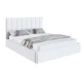 Čalúnená posteľ COLORADO 200x200 s kovovým zdvižným roštom BIELA