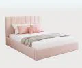 Čalúnená posteľ COLORADO 200x200 s kovovým zdvižným roštom RŮŽOVÁ
