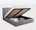Čalúnená posteľ COLORADO 200x200 s kovovým zdvižným roštom SIVÁ TRINITY