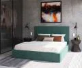 Čalúnená posteľ COLORADO 200x200 s kovovým zdvižným roštom TYRKYSOVÁ TRINITY