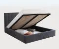 Čalúnená posteľ COLORADO 200x200 s kovovým zdvižným roštom TMAVO SIVÁ TRINITY