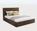 Čalúnená posteľ COLORADO 200x200 s kovovým zdvižným roštom HNEDÁ TRINITY