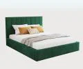 Čalúnená posteľ COLORADO 200x200 s kovovým zdvižným roštom ZELENÁ TRINITY