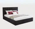 Čalúnená posteľ COLORADO 200x200 s kovovým zdvižným roštom ČIERNA TRINITY