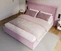 Čalúnená posteľ NOBILE 160x200 Fialova Paris s úložným priestorom kovový rošt