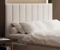 Luxusná posteľ COLORADO 120x200 s kovovým zdvižným roštom Biely PARIS