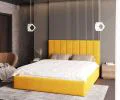 Luxusná posteľ COLORADO 180x200 s kovovým zdvižným roštom Žltá PARIS