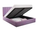 Luxusná posteľ COLORADO 120x200 s kovovým zdvižným roštom Fialová PARIS