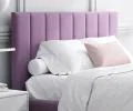 Luxusná posteľ COLORADO 140x200 s kovovým zdvižným roštom Fialová PARIS