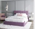 Luxusná posteľ COLORADO 180x200 s kovovým zdvižným roštom Fialová PARIS