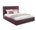 Luxusná posteľ COLORADO 160x200 s kovovým zdvižným roštom Tmavo fialová PARIS
