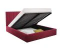 Luxusná posteľ COLORADO 90x200 s kovovým zdvižným roštom Vínová PARIS