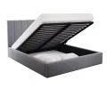 Luxusná posteľ COLORADO 160x200 s kovovým zdvižným roštom Sivá PARIS