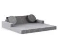 Rozkladacia pohovka VARIANT TMAVO ŠEDÁ SZTRUKS 160x80