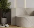 Rozkladacia pohovka TWIST KRÉMOVÁ SZTRUKS 120x200