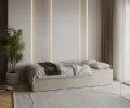 Rozkladacia pohovka TWIST KRÉMOVÁ SZTRUKS 120x200