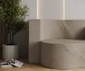 Rozkladacia pohovka TWIST BÉŽOVÁ SZTRUKS 120x200