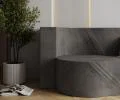 Rozkladacia pohovka TWIST TMAVO ŠEDÁ SZTRUKS 120x200