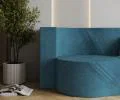Rozkladacia pohovka TWIST MODRÁ SZTRUKS 120x200