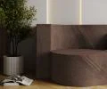 Rozkladacia pohovka TWIST HNEDÁ SZTRUKS 120x200
