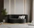 Rozkladacia pohovka TWIST ČIERNA SZTRUKS 120x200