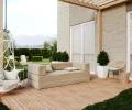 Rozkladacia pohovka AVIO GARDEN BÉŽOVÁ vodeodoná 200x200