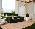 Rozkladacia pohovka AVIO GARDEN ČIERNA vodeodoná 200x200