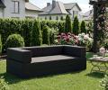 Rozkladacia pohovka AVIO GARDEN ČIERNA vodeodoná 200x200