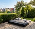 Rozkladacia pohovka AVIO GARDEN ČIERNA vodeodoná 200x200