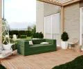 Rozkladacia pohovka AVIO GARDEN ZELENÁ vodeodoná 200x200
