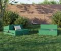 Rozkladacia záhradná pohovka SUZI GARDEN ZELENÁ vodeodolná 70x200 výška 9 cm