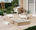 Rozkladacia záhradná pohovka SUZI GARDEN BÉŽOVÁ vodeodolná 70x200 výška 14 cm