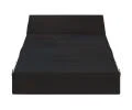 Rozkladacia záhradná pohovka SUZI GARDEN ČIERNA vodeodolná 70x200 výška 14 cm