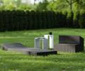 Rozkladacia záhradná pohovka SUZI GARDEN ČIERNA vodeodolná 70x200 výška 14 cm