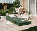 Rozkladacia záhradná pohovka SUZI GARDEN ZELENÁ vodeodolná 70x200 výška 14 cm