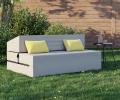 Rozkladacia záhradná pohovka SUZI GARDEN BÉŽOVÁ vodeodolná 120x200 výška 14 cm