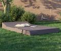 Rozkladacia záhradná pohovka SUZI GARDEN HNEDÁ vodeodolná 120x200 výška 14 cm