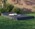 Rozkladacia záhradná pohovka SUZI GARDEN ČIERNA vodeodolná 120x200 výška 14 cm