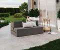 Rozkladacia záhradná pohovka SUZI GARDEN ŠEDÁ vodeodolná 120x200 výška 14 cm
