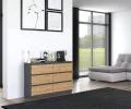 Komoda MALWA M6 120cm ŠEDÁ / ARTISAN matná