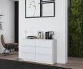 Komoda MALWA M6 120cm BIELA matná