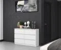 Komoda MALWA M6 120cm BIELA matná