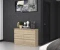 Komoda MALWA M6 120cm SONOMA matná