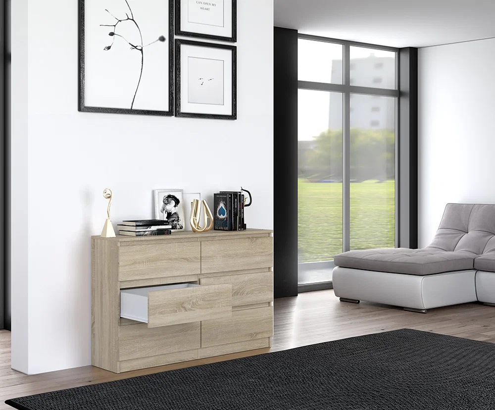 Komoda MALWA M6 120cm SONOMA matná